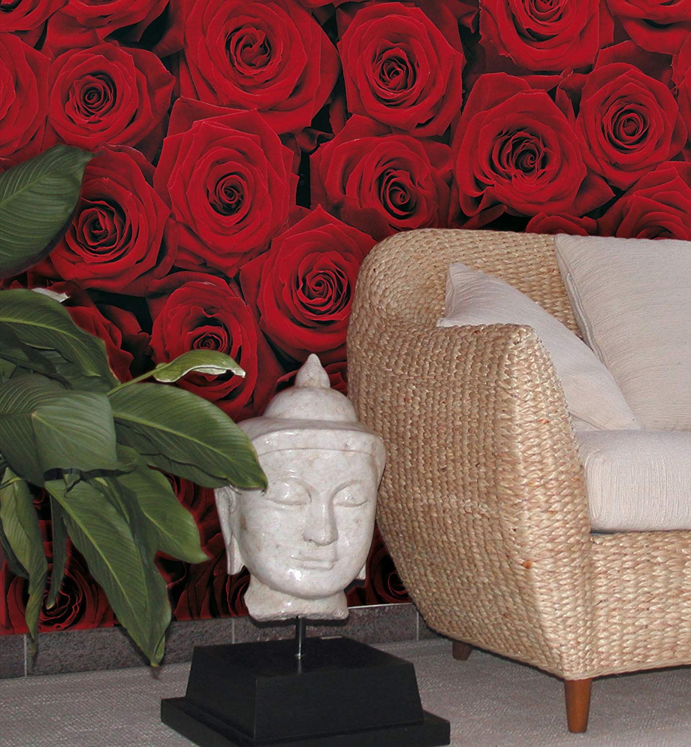 Komar Rose Wallpaper, Red