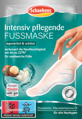 Schaebens Foot Mask Sock Intensive care (1 pair) with shea butter & Macadamia, 2 pcs