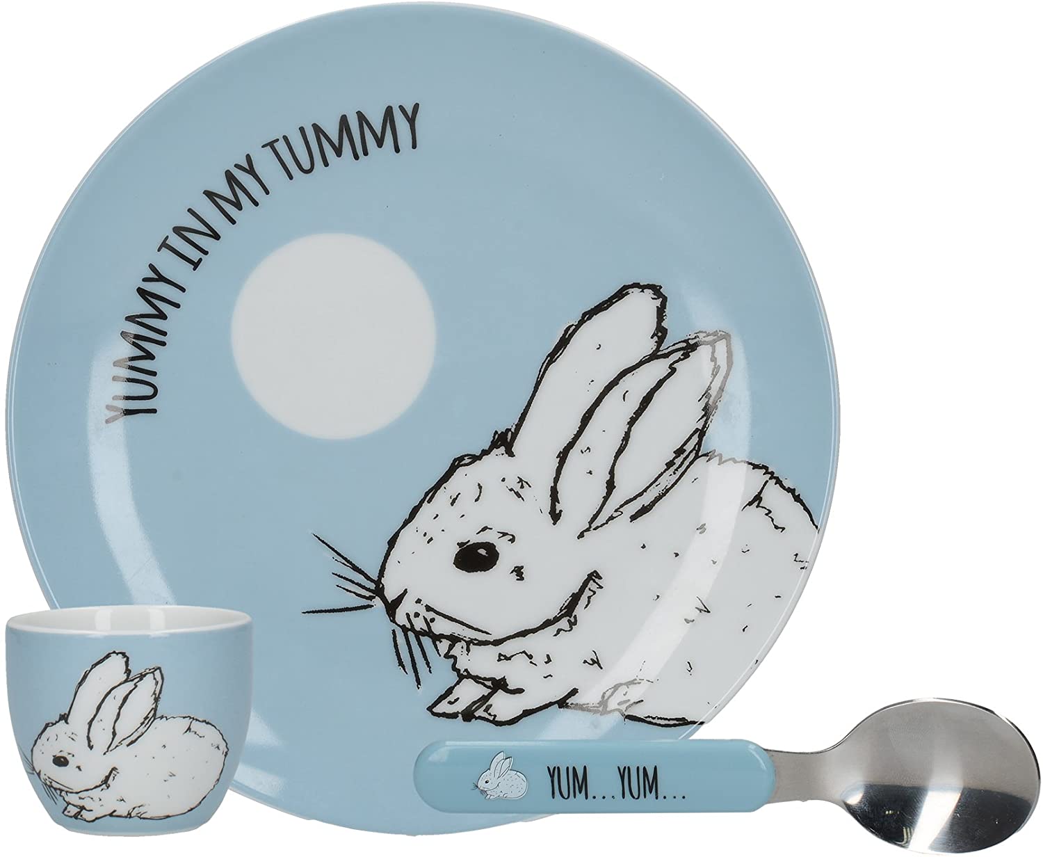 Creative Tops Into The Wild 3 Piece Porcelain Breakfast Set with Storage Tin - Little Explorers