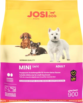 Mini dry dog ​​food for small breeds with corn & poultry, 900 g