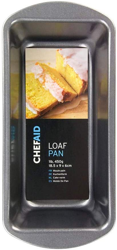 Chef Aid 10E10613 Bread Tin 18.5 x 9 x 6 cm, Metal, Grey, 22.5 x 10.5 x 5.5 cm