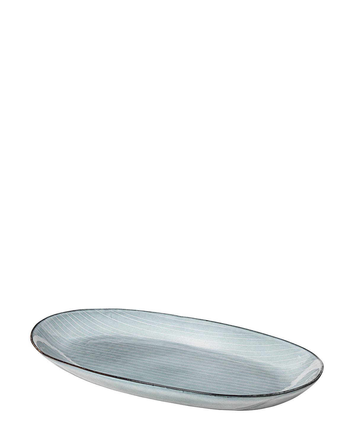 broste Oval Plate L Nordic Sea