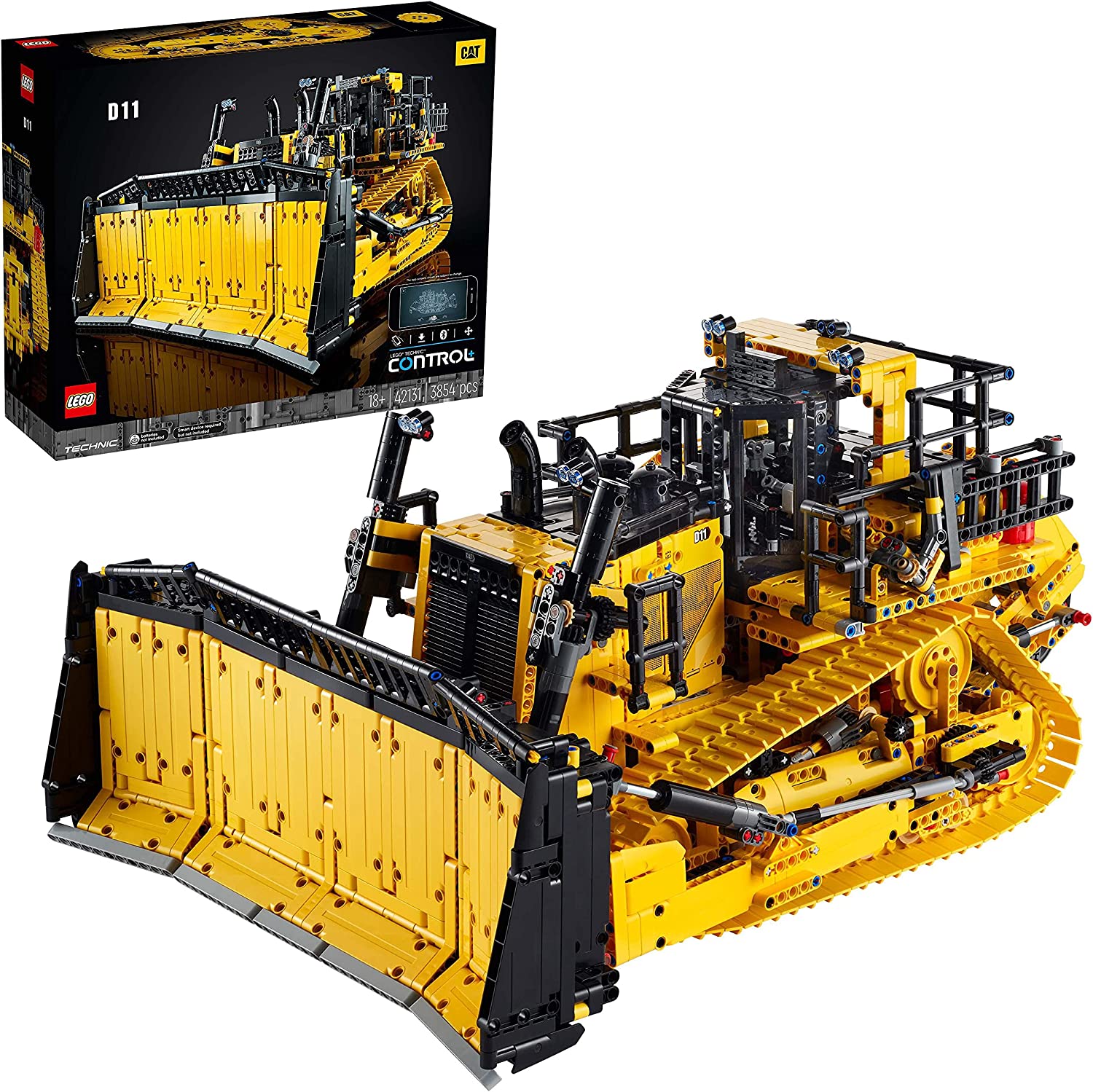 LEGO 42131 Technic App Controlled Cat D11 Bulldozer Set for Adults, Remote Control Cars, Gift Idea Construction Vehicle