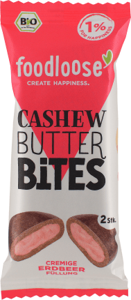 Cashew Butter Bites with strawberry (2 pieces), 40 g