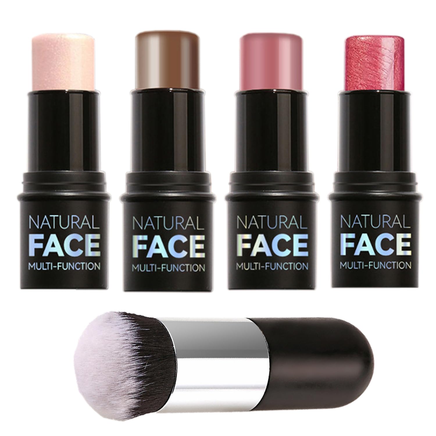 Katyjun Pack of 4 contour stick, long-lasting waterproof contouring stick, non-greasy contour pen