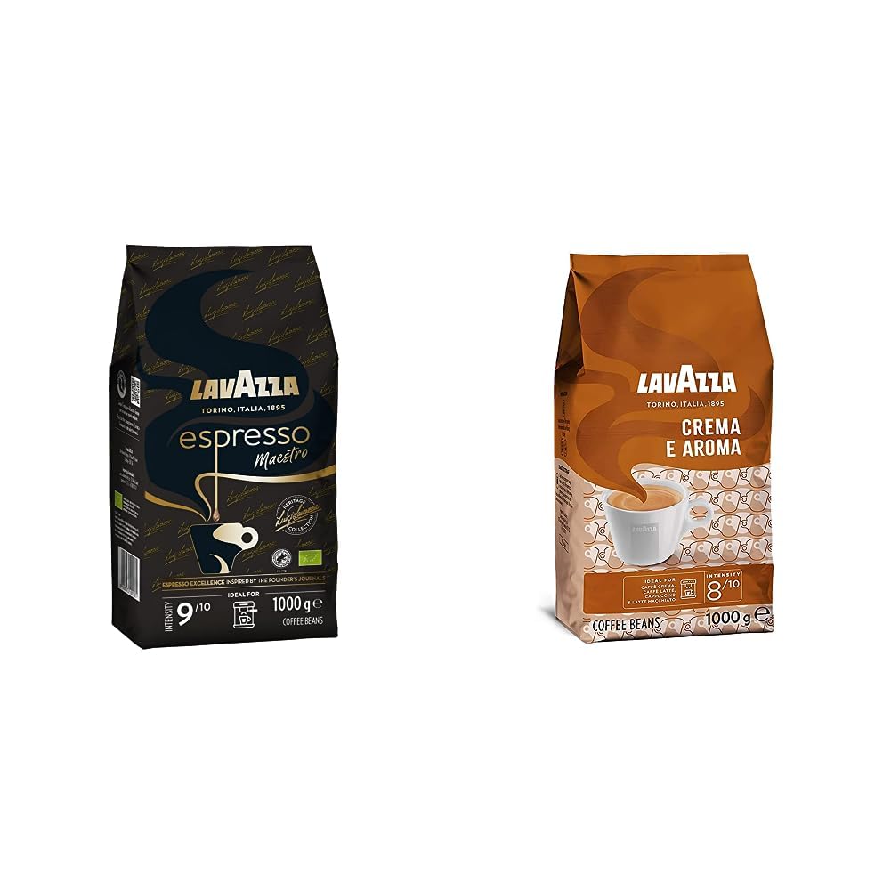Lavazza, Espresso Maestro, coffee beans for espresso machines & crema e aroma, Arabica and Robusta coffee beans