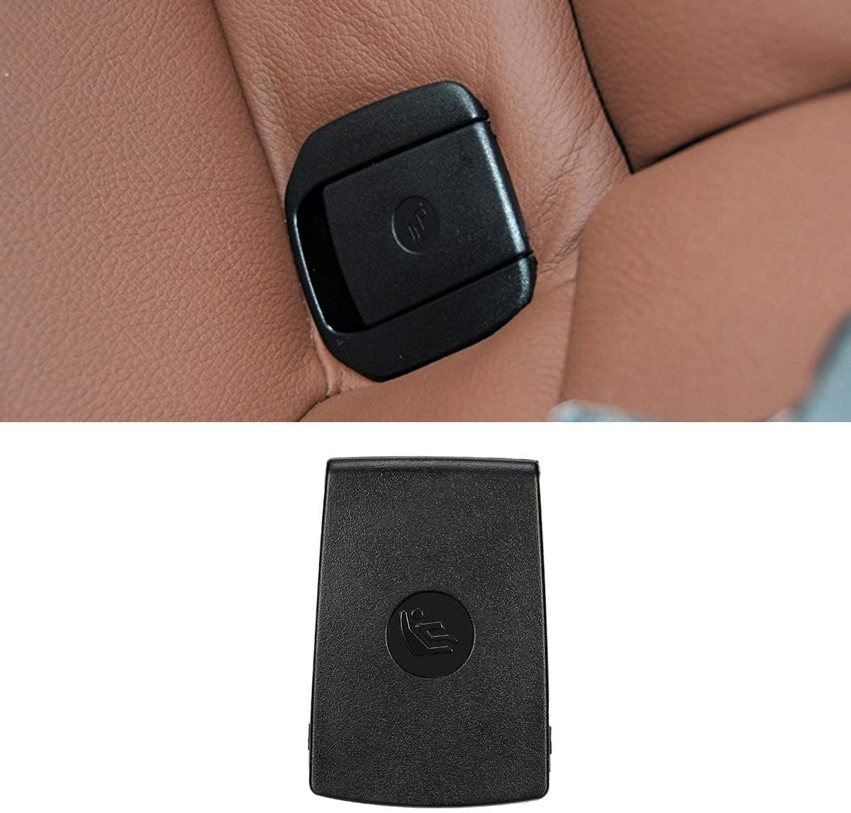 HommyFine ISOFix Rear Child Seat Cover Compatible with BMW 1 Series E81 E82 F20 F21 /2 Series F22 F87 F23 / 3 Series E90 E91 F30 F31 F34 F80/X1 E. 84 (S) Black)