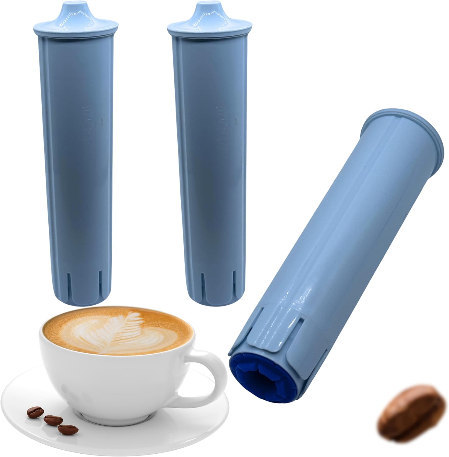3 x EW24® Replacement Water Filter for Jura Blue 71312. Compatible with GIGA, ENA, Micro, IMPRESSA Series and J and F Series. Provides pure water and protects your coffee machine effectively.