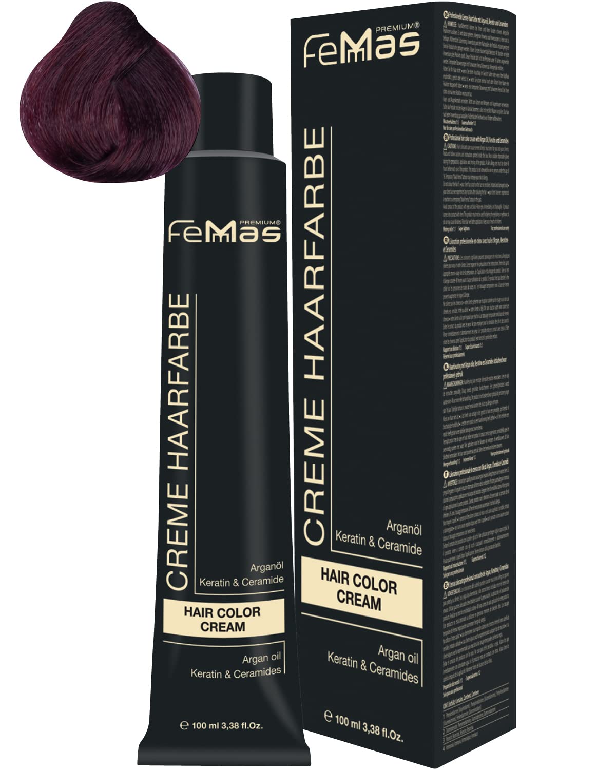 Femmas Hair Colour Cream 100 ml Hair Colour (Light Brown Red Purple 5.62), 5.62 ‎light