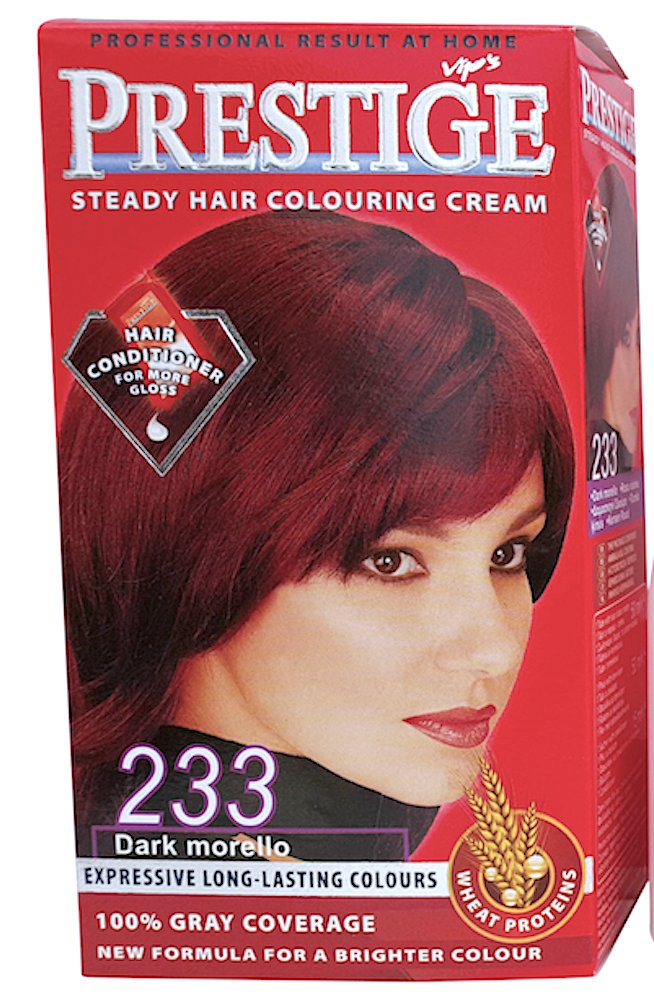 Vips Prestige VIP\'s PRESTIGE Creme for Hair Dye – Red Cherry 233, dunkler morello ‎233