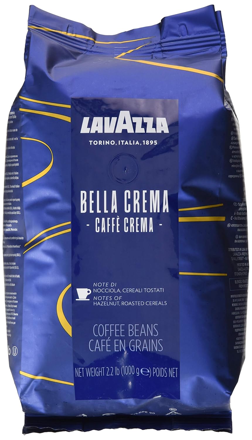 Lavazza Caffé Bar Bella Crema, Whole Beans, Bean Coffee, 1000 g