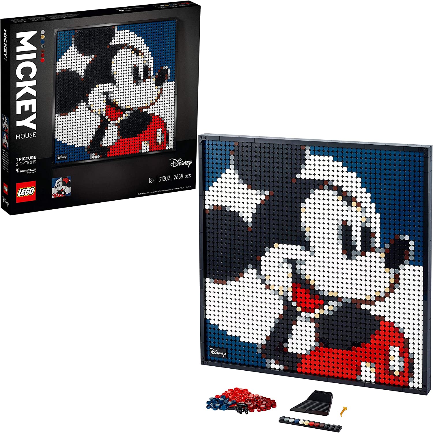 Lego 31202 Art Disney\'s Mickey Mouse Set, Poster, Wall Decoration, DIY Puz