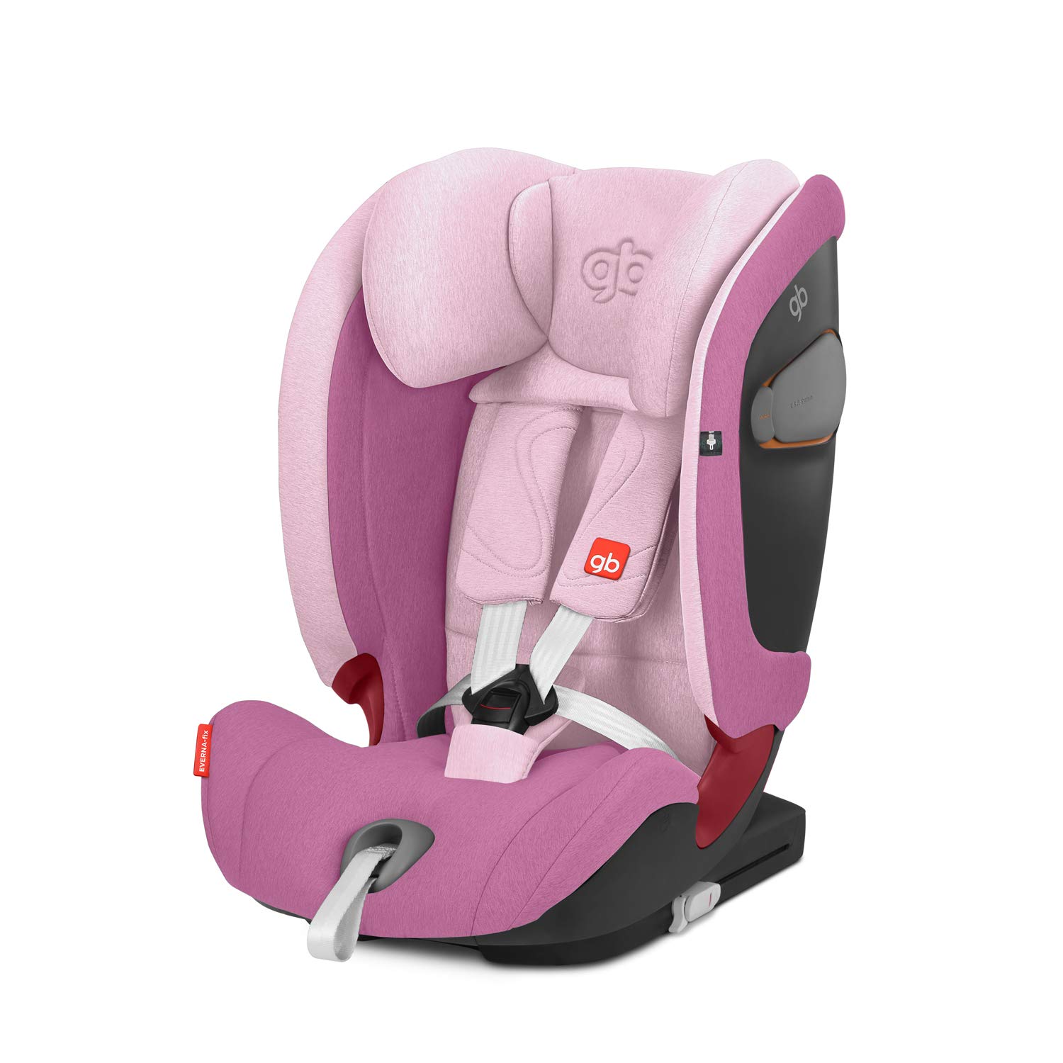 gb Gold Everna-Fix Children\'s Car Seat for Cars with ISOFIX Group 1/2/3 (9-36 kg) from Approx. 9 Months to Approx. 12 Years Sweet Pink