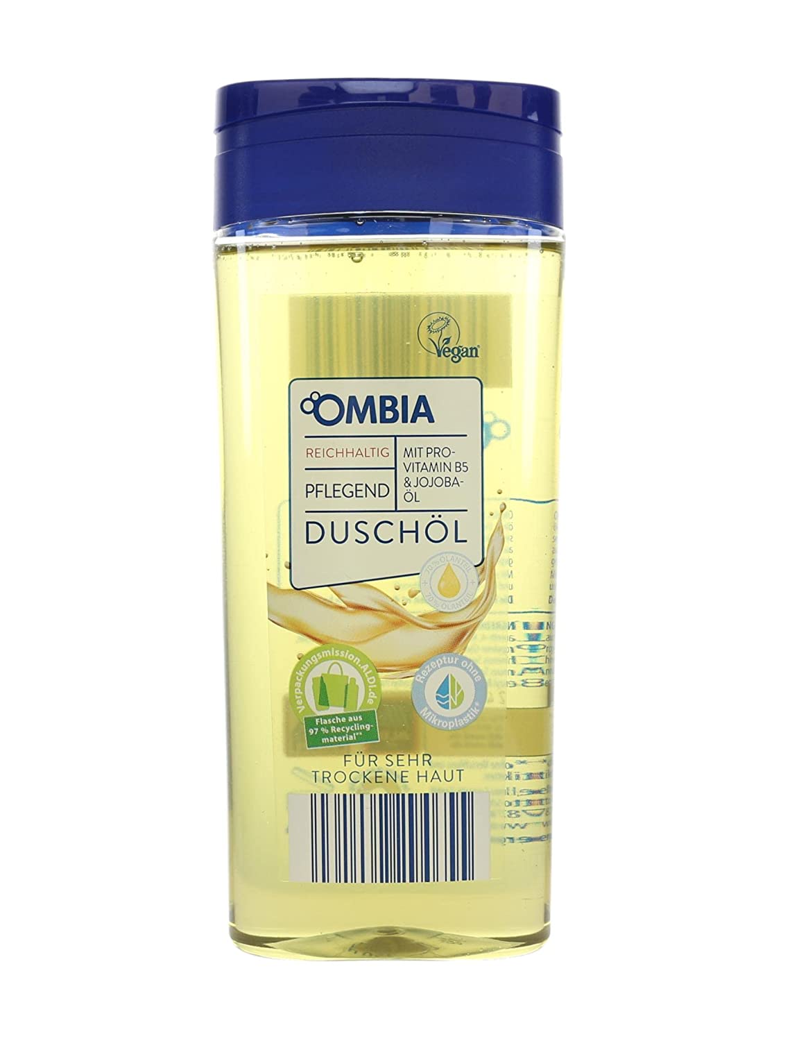 Ombia Shower Oil Rich and Nourishing with provitamin B5 and JOJOBA OIL FOR VERY DRY SKIN 250 ml (Pack of 2)