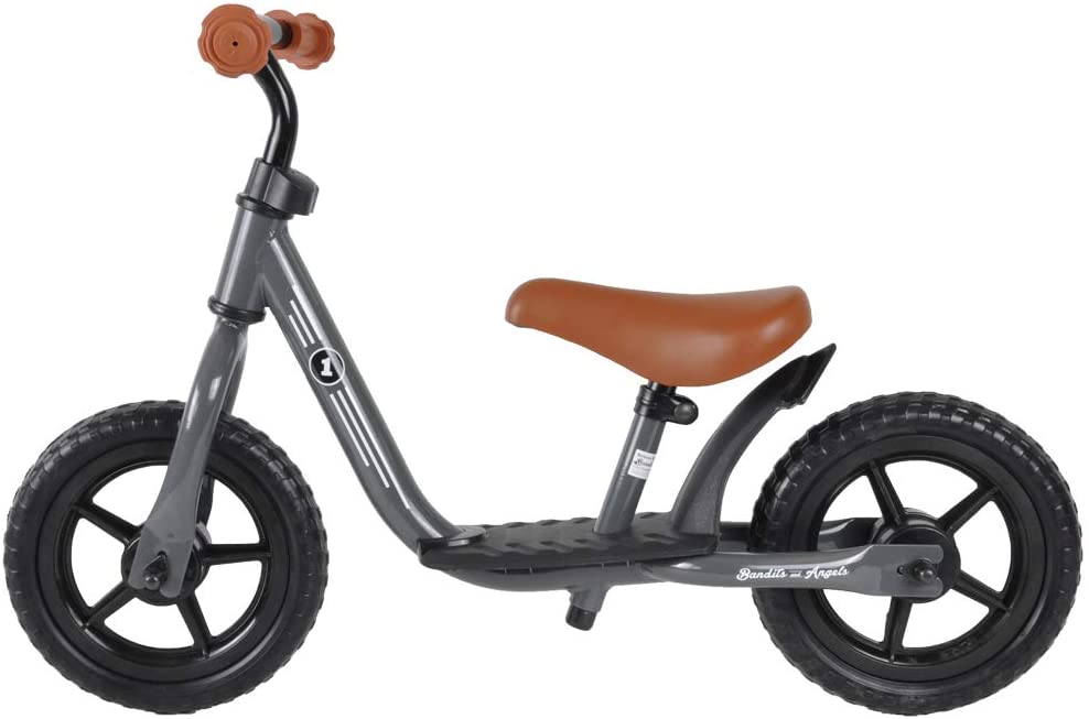 Bandits & Angels Bandits And Angels Beginner Balance Bike With Footrest, Light Grey