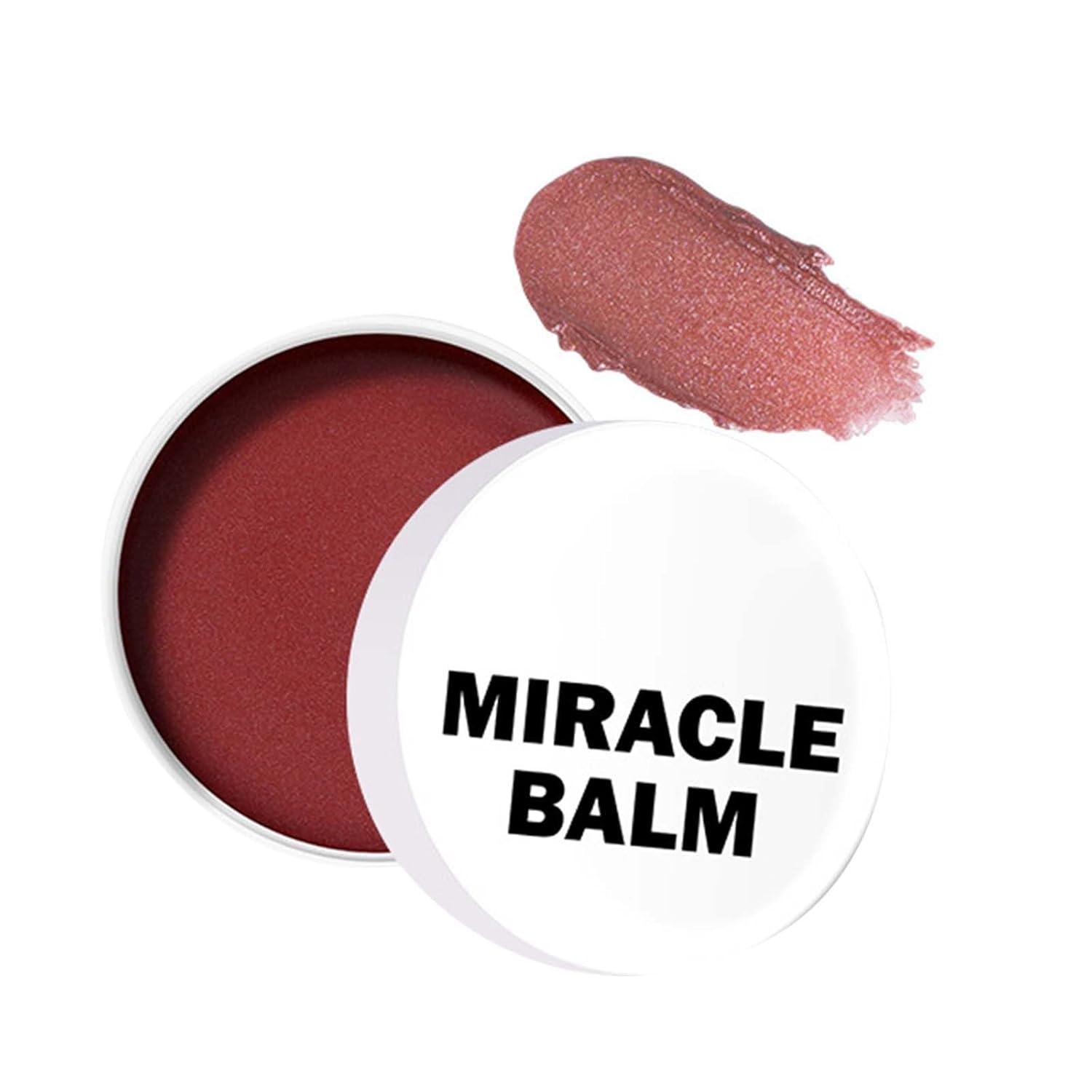 Miracle Balm Compact Powder, Light Compact Powder with Powder Puff for a Matte, Even Complexion, Color Naturelle (02# Rose, 1 x 52 g)