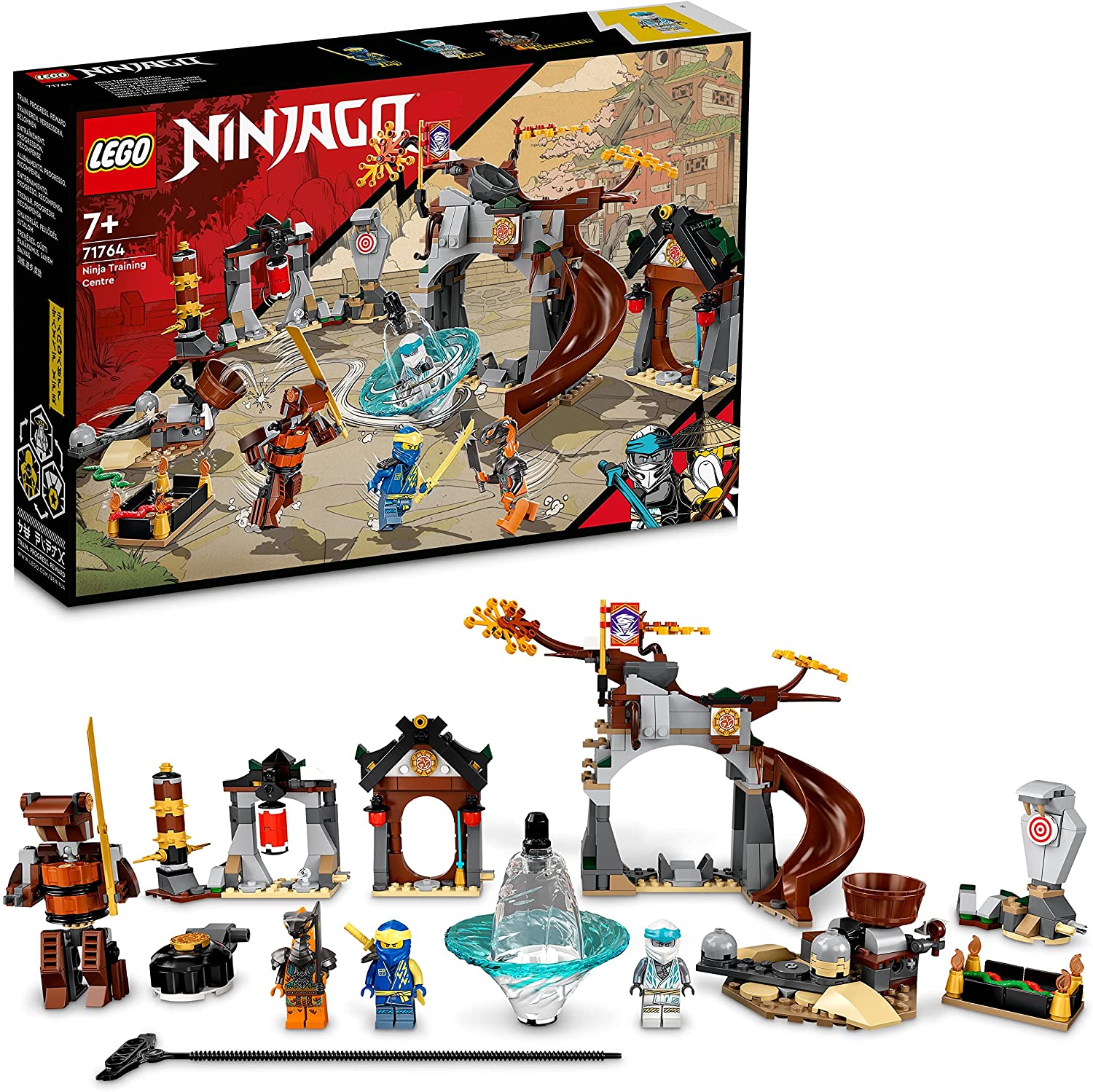 LEGO 71764 NINJAGO Ninja Training Centre with Spinner Toy, Minifigures Zane