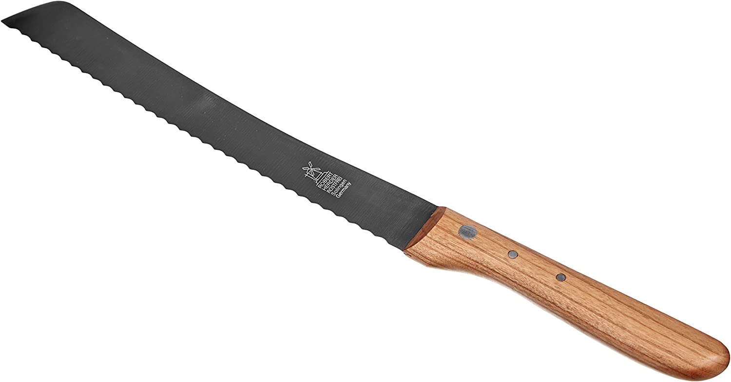 Unbekannt Herder Bread Knife 22.5 cm Serrated, Cherry, Steel, Brown, 34.5 x 2 x 2 cm