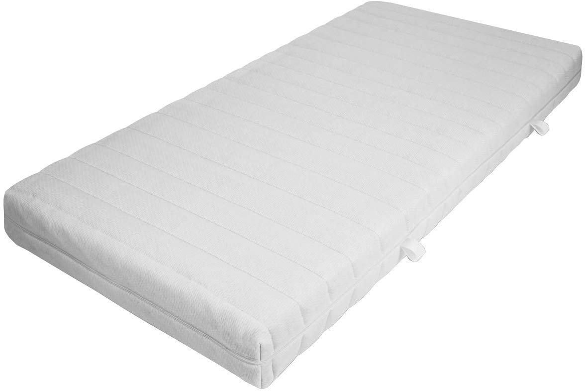 MSS Easy Comfort Children\'s Bed Mattress with Quilted Cover, Polyester, white, 90 x 200 cm