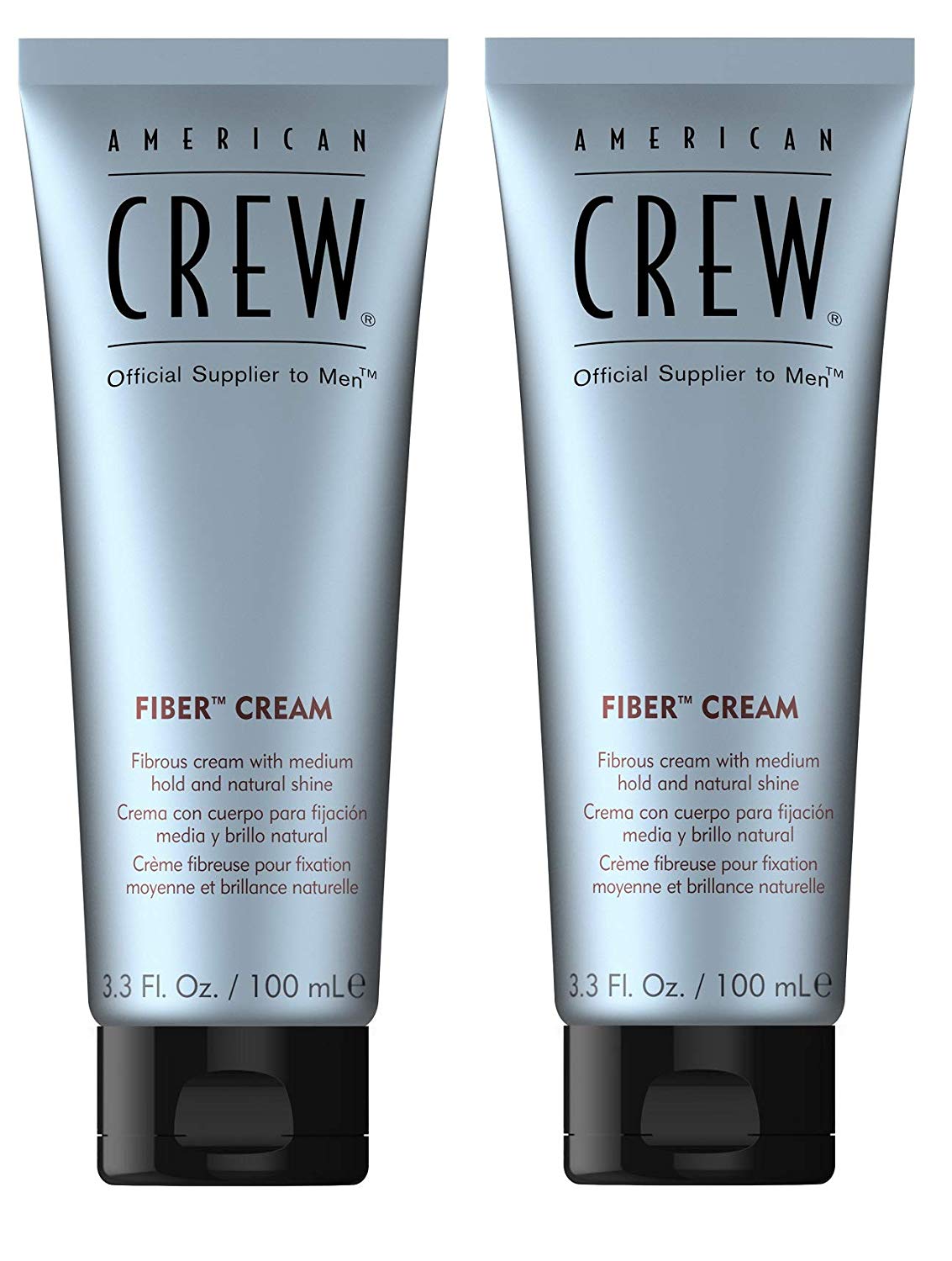 Pack of 2 Medium Hold and Shine Fibre Cream for Men American Crew 100 ml