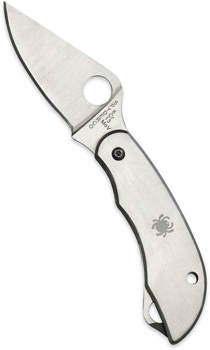 Spyderco Adult Clipi Tool Stainless Steel Knife with Bottle Opener, Silver, Spy – C175P