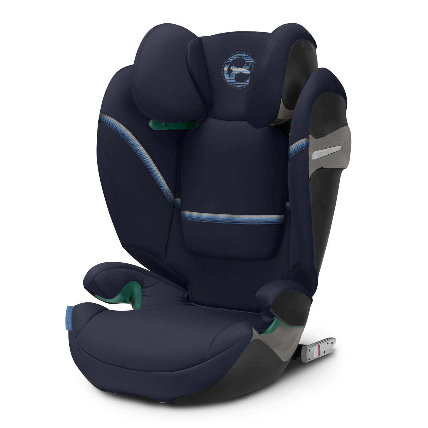 CYBEX Gold Solution S i-Fix Child Seat, for Cars with and without ISOFIX, 100-150 cm, from Approx. 3 to Approx. 12 Years, Navy Blue