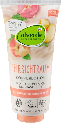 Body lotion organic peach organic basil, 200 ml