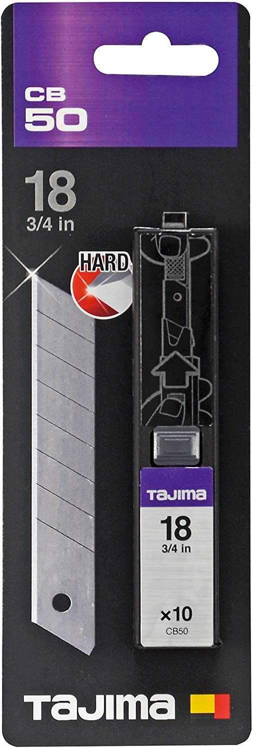 Tajima Endura Blade Snap-Off Blades Replacement Blades Cutter Blades 18 - 22 mm, black, CB50RB