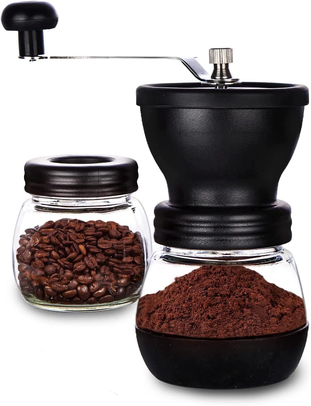 Coffee grinder manual adjustable ceramic blades