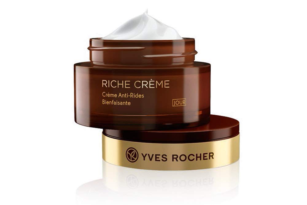 Yves Rocher RICHE CRÈME Facial Care Set for Women with Mature Skin with Day & Night Care and Beauty Elixir Beauty Gift Idea for Women