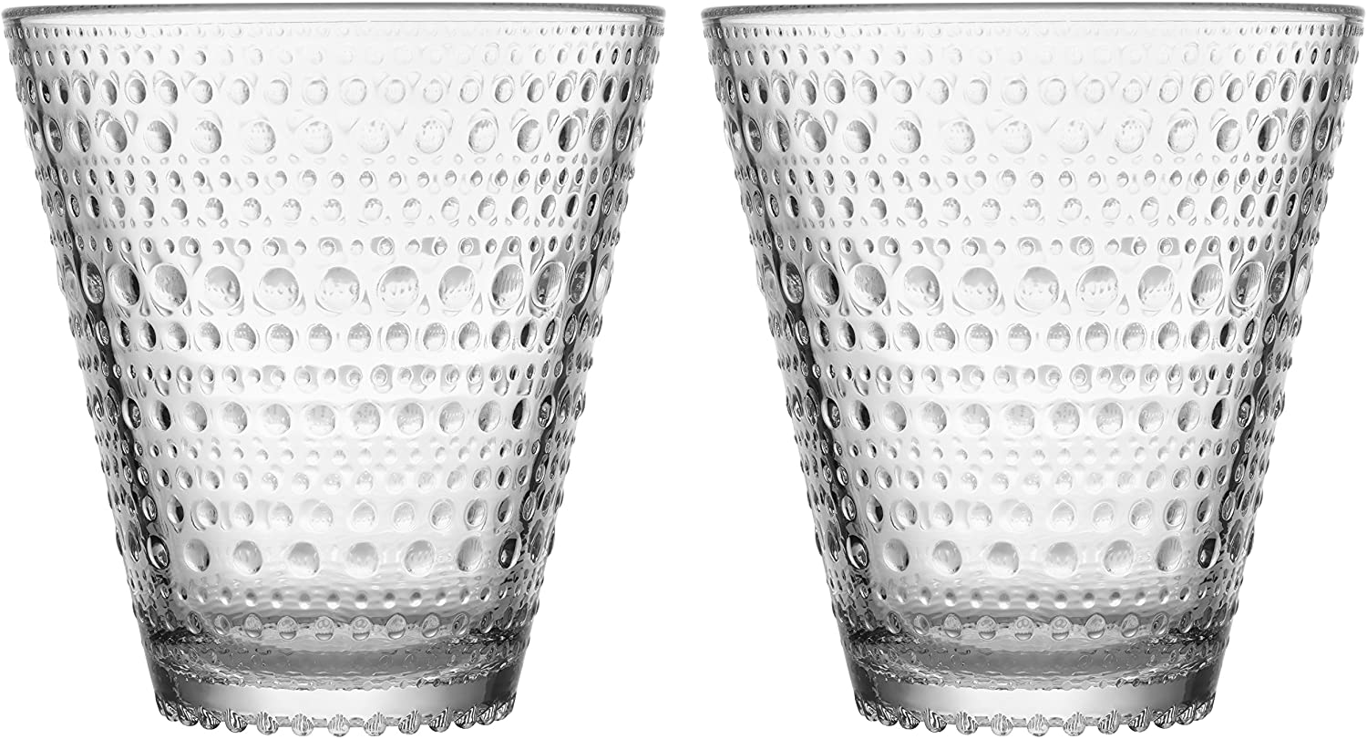 Iittala Kastehelmi Glass - 30 cl - Clear - Pack of 2