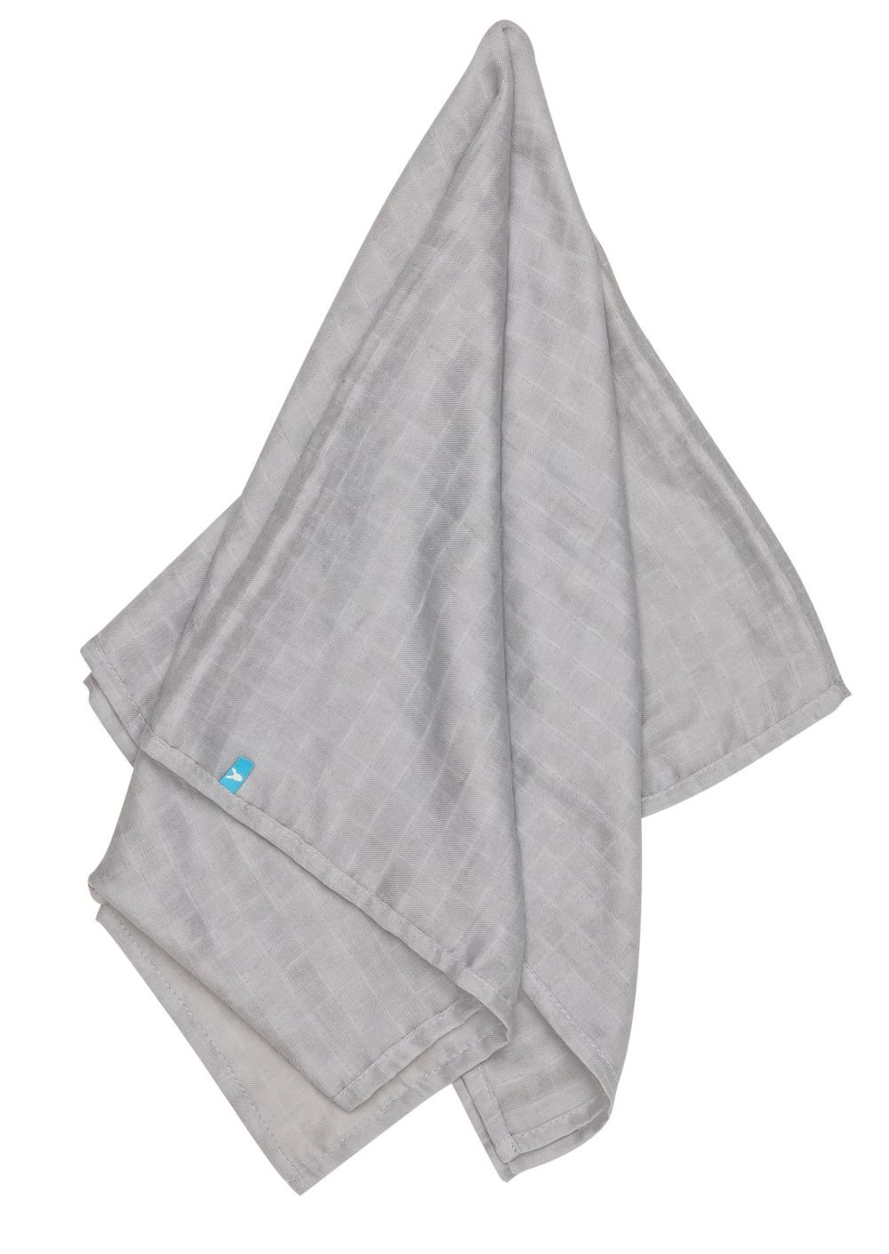 Wallaboo Swaddle Wrap Burp Cloth Lightweight Cotton Grey