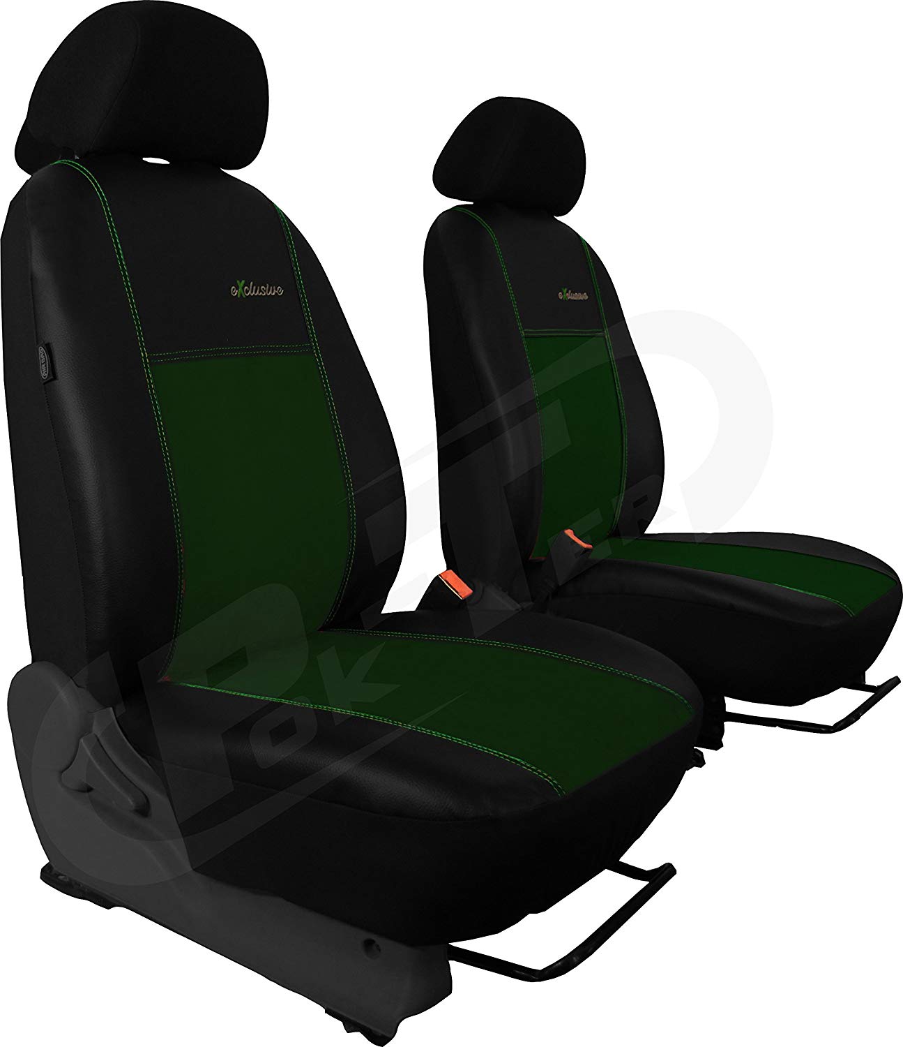 Model Specific Seat Covers Driver and Passenger Seat for Volkswagen T4 MULTIVAN Ecoleder Alcantara green