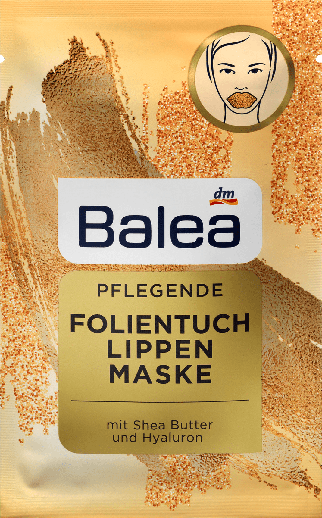 Balea Folientuchmaske Lippe Gold, 1 St