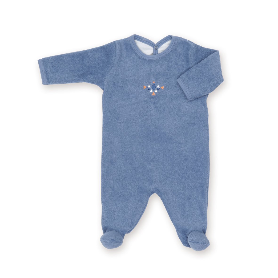 Baby Boum 563APAW162TU Bemini by Terry Romper Sleepsuit Apawi Shade 1 3 m – Blue