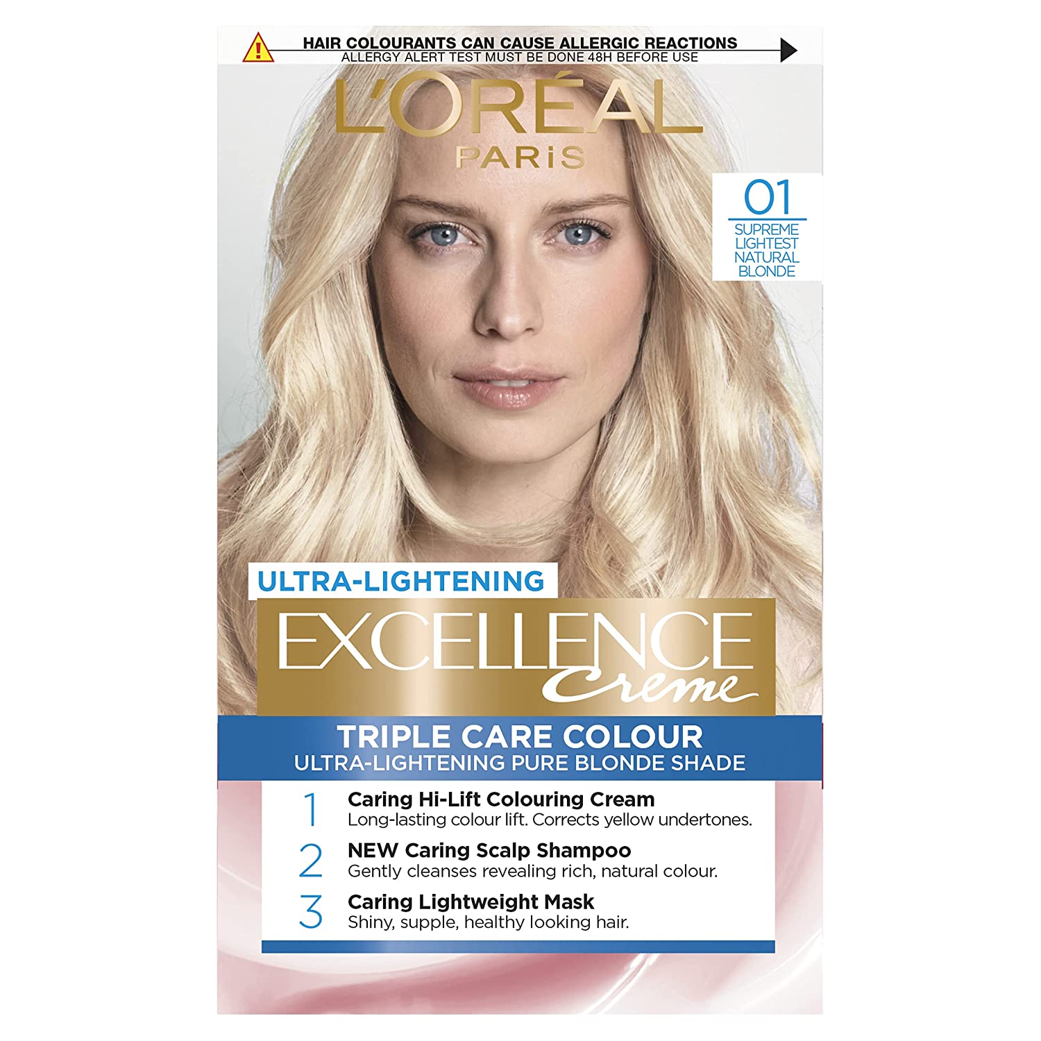 L \ 'Oreal Excellence Blonde Supreme permanent hair color 01 Light test natural blonde