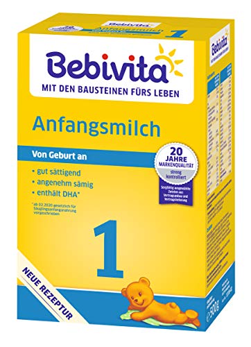 Bebivita 1 Anfangsmilch - von Geburt an, 4er Pack (4 x 500g)