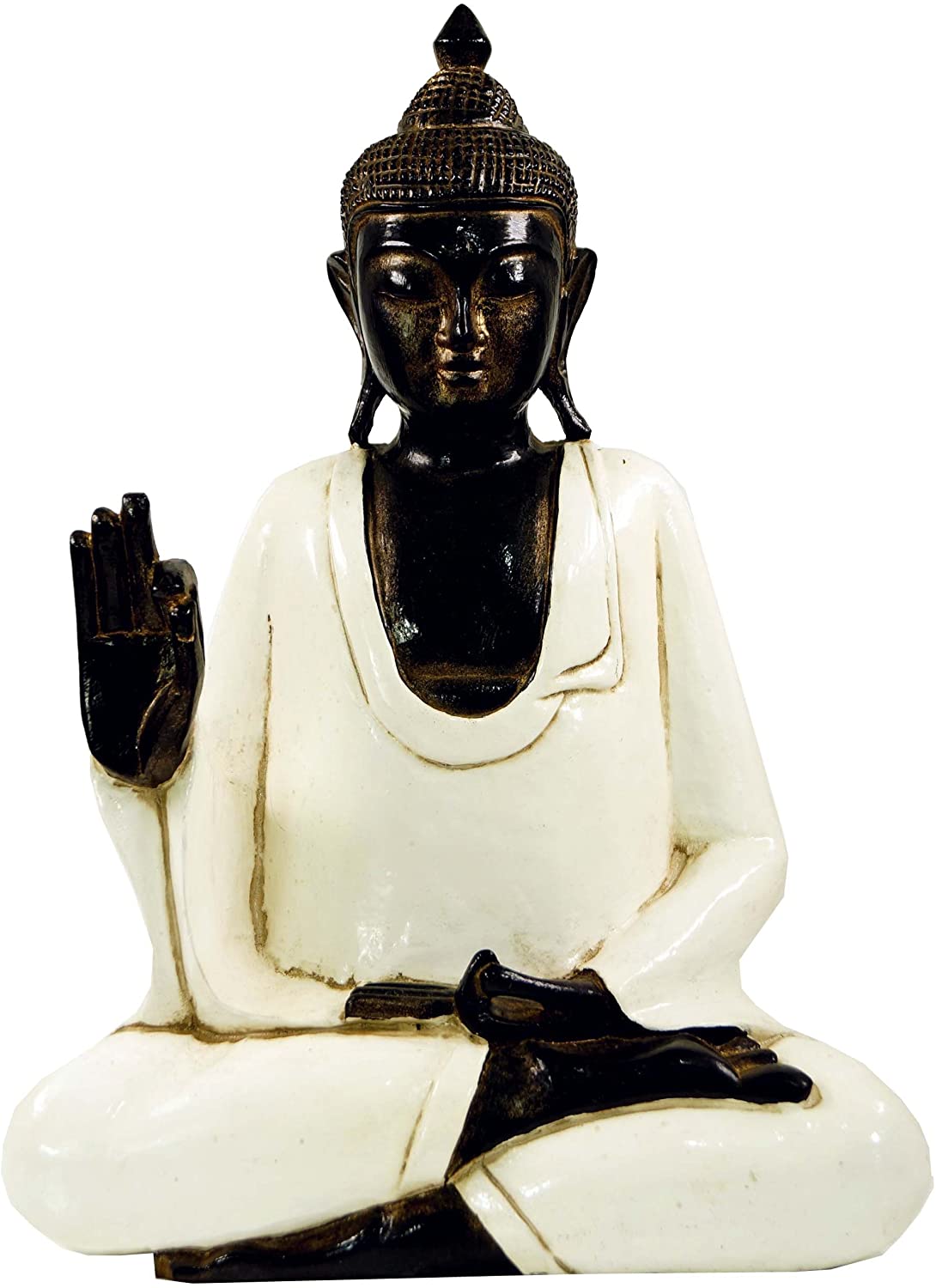 GURU SHOP Carved Sitting Buddha in Vitarka Mudra - Red, 45 x 34 x 17 cm
