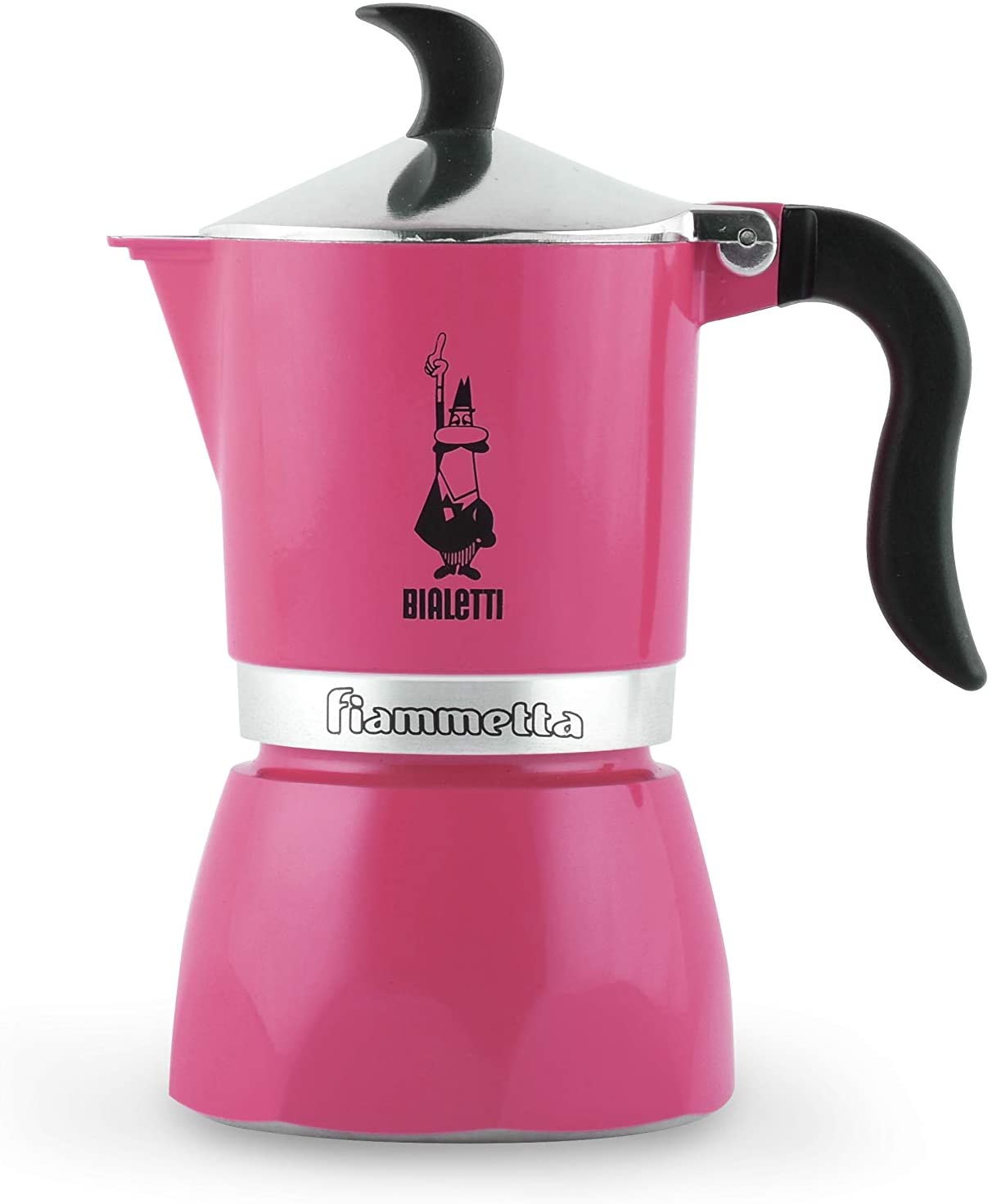 Bialetti Fiammetta 0005351 Espresso Maker for 1 Cup in Fuchsia Aluminium 30 x 20 x 15 cm