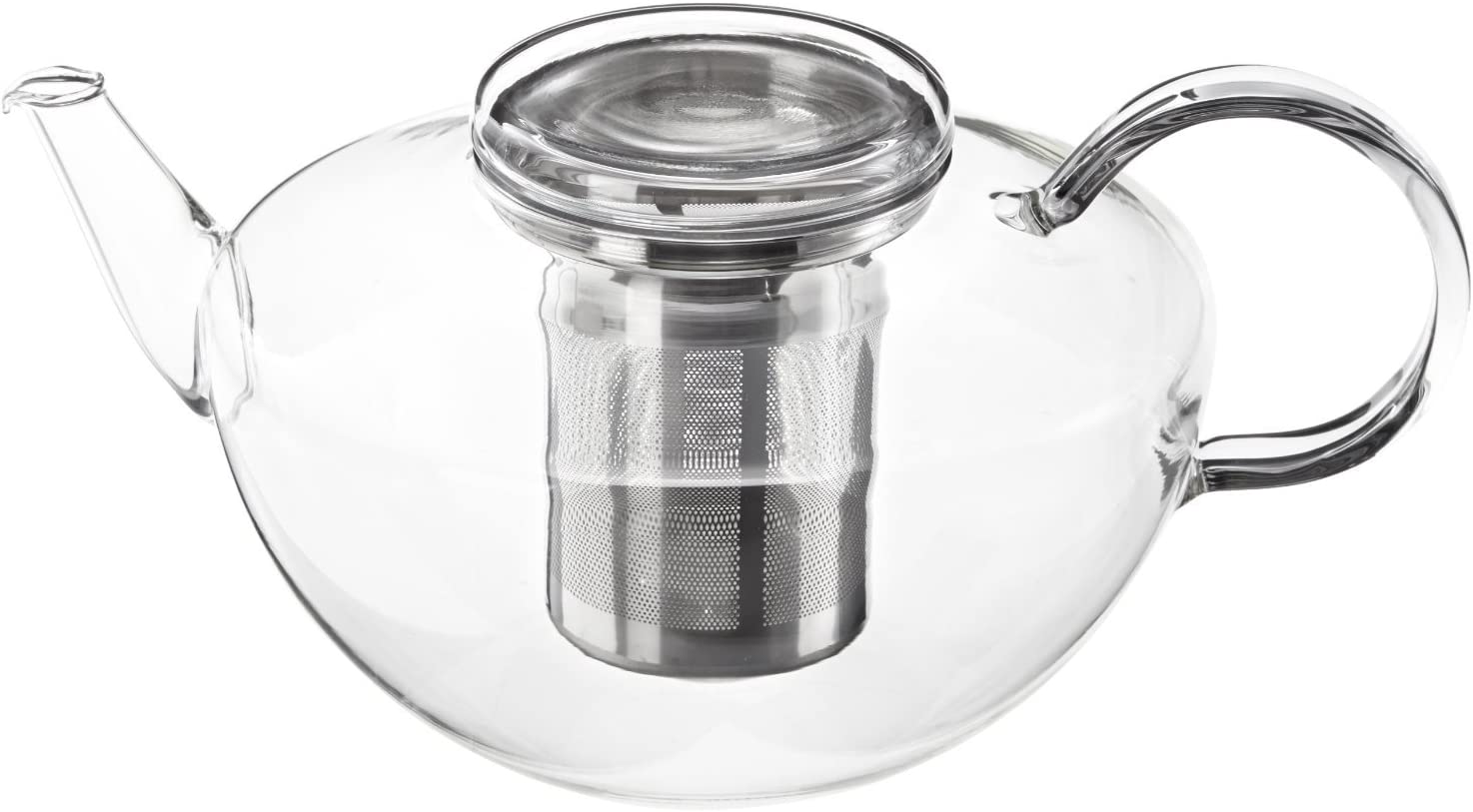 Teapot \'Opus\' in simple aesthetics with stainless steel strainer, 1,2 litre