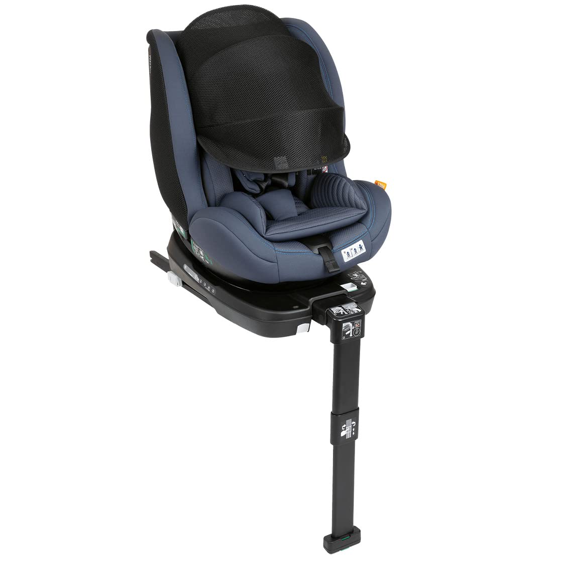 Chicco Seat3Fit i-Size Child Seat 0-25 kg (40-125 cm) ISOFIX 360° Rotatable and Reclining Seat, Group 0/1/2 for Children from 0-7 Years with Reduction Cushion, Adjustable Headrest with Side Protection