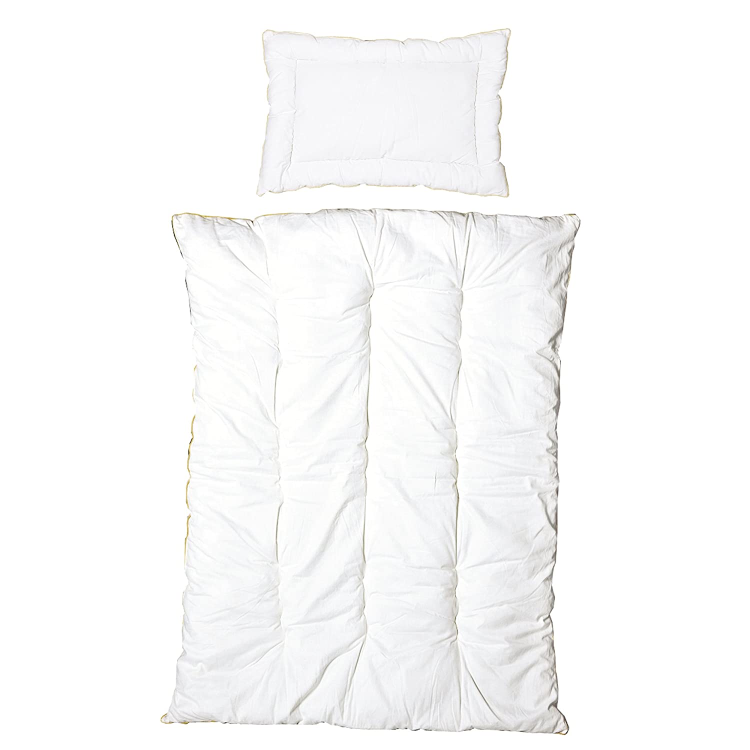 roba Children\'s duvet, year-round baby bedding set (ticking), white duvet 100 x 135 cm and pillow 40 x 60 cm