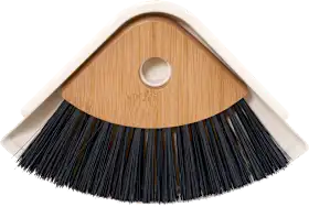Dustpan with hand brush, beige (18x3 cm), 1 piece