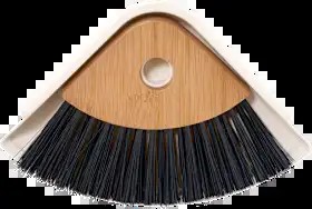 Dustpan with hand brush, beige (18x3 cm), 1 piece