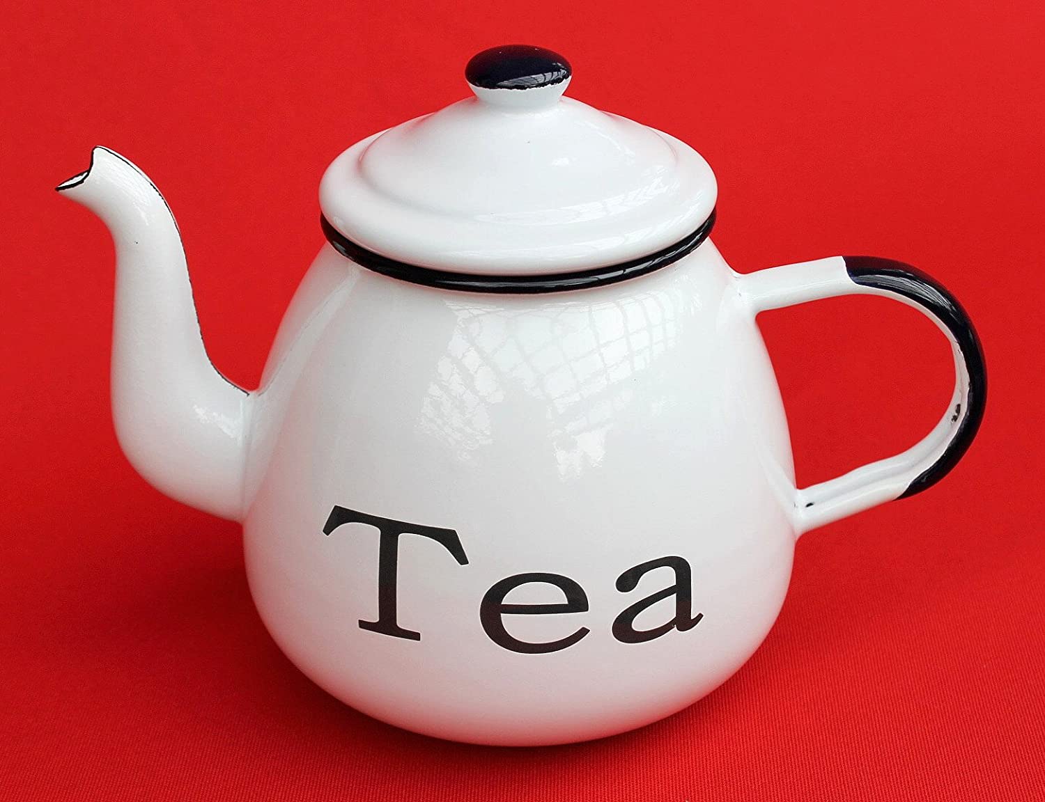 DanDiBo Teapot 582AB Enamel 14 cm Water 850 ml Jug Retro Enamel Coffee pot