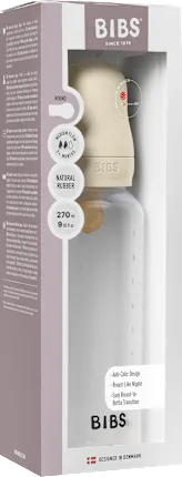 Baby bottle latex cream, from birth, 270 ml, 1 pc