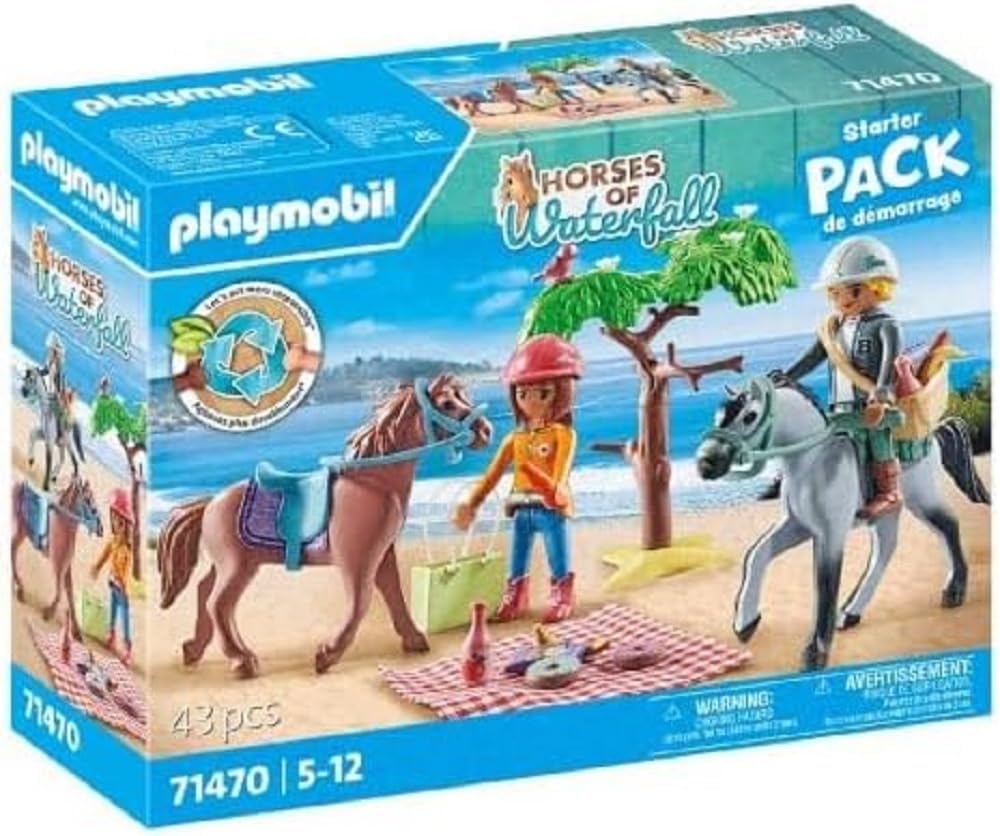 PLAYMOBIL Horses of Waterfall 71470 Riding Trip to the Beach with Amelia and Ben 5 Years and Up