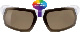 SUNDANCE sports sunglasses white with polarizing lenses, 1 piece