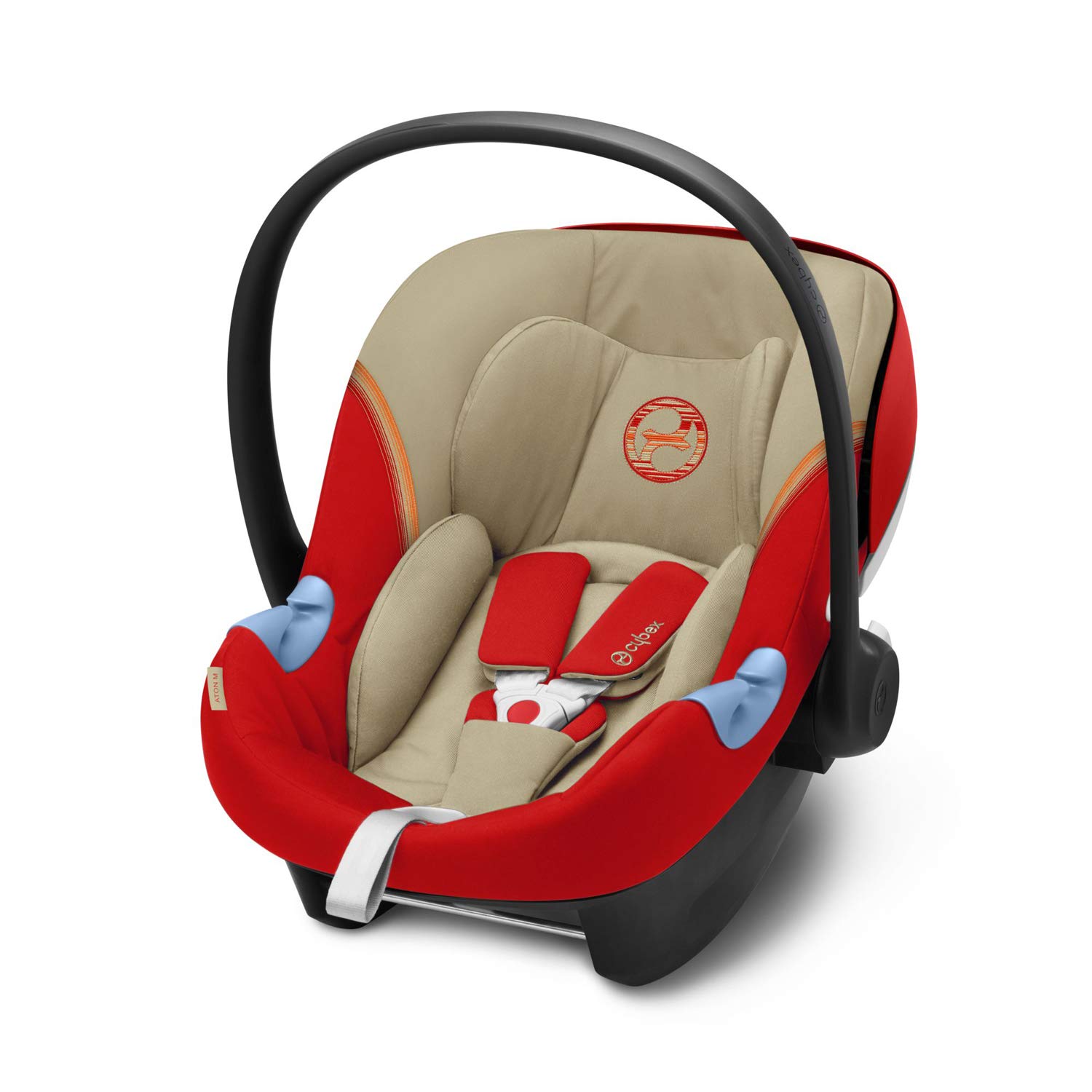 CYBEX Gold Aton M i-Size Car Seat with Newborn Insert For Children from 45 cm to 87 cm Max. 13 kg Autumn Gold