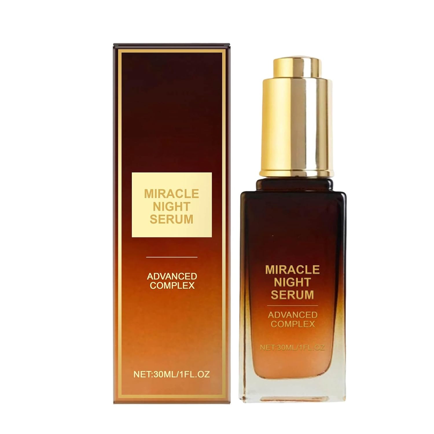 Miracle Night Rescue Serum Advanced Complex, Miracle Night Rescue Advanced Complex Serum, Night Rescue Serum, Facial Serum, Smooths & Cushions Skin, Exfoliates Skin and Blackheads, 30 ml (A, 1